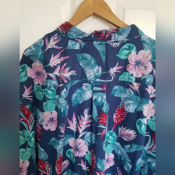 NWT Tommy Bahama  Men's Floral Hawaiian Short Sleeve Shirt Blue Size 5XLB Tencel - Picture 6 of 14